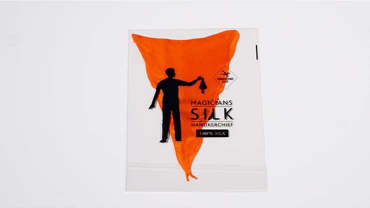 PRO SILK DIAMOND CUT ORANGE 6" by Murphy's Magic - magic trick