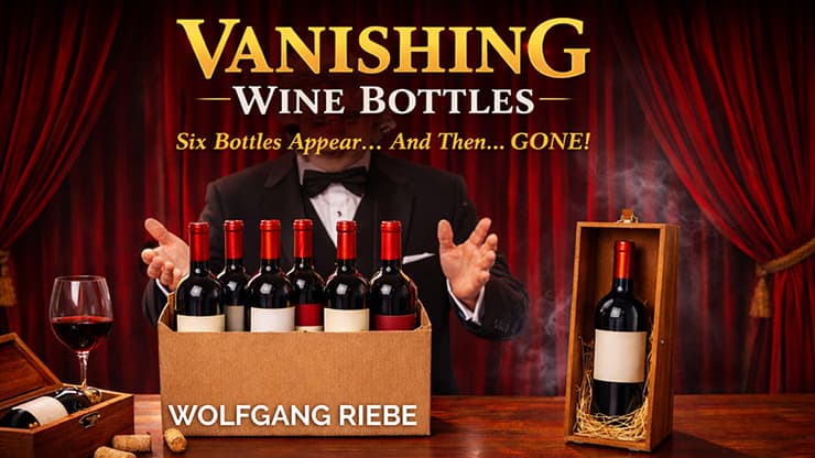 Vanishing Wine Bottles 2.0 by Wolfgang Riebe (Mixed Media DOWNLOAD) - magic trick