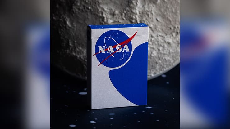 NASA HOLOGRAPHIC FOIL "MEATBALL" LOGO PLAYING CARDS - magic trick