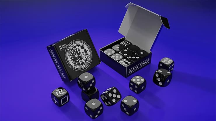 Forcing Dice Set by IARVEL Magic (Black) - magic trick