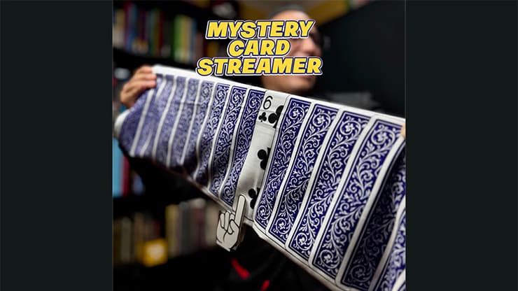 Mystery Card Streamer (Blue 6 of Clubs) by PlayTime Magic DEFMA - magic trick