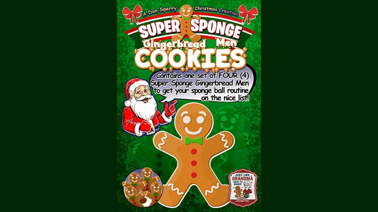 Super Sponge Gingerbread Men Cookies (4) - magic trick