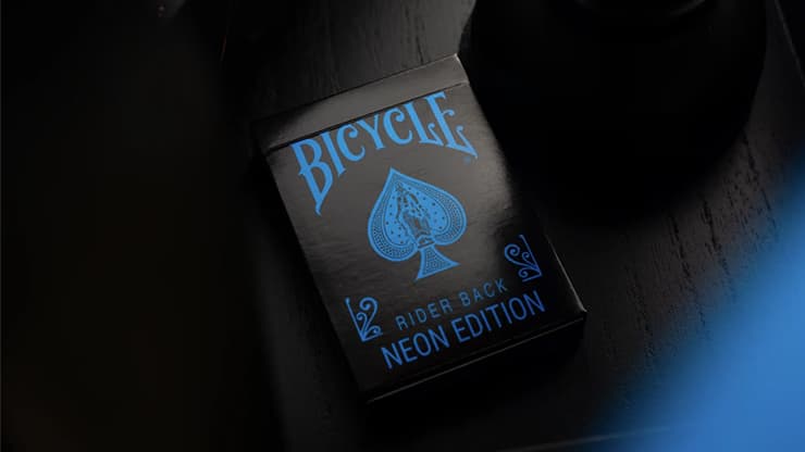 Bicycle Cool Blue Neon Rider Back Playing Cards - magic trick