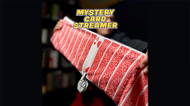 Mystery Card Streamer (Red 4 of Hearts) by PlayTime Magic DEFMA - magic trick