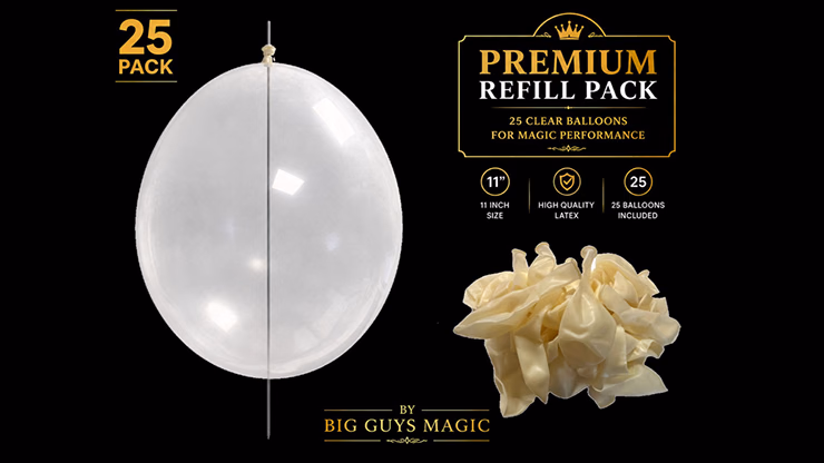 Needle Through Balloon Refill Pack (25 Count) by Big Guy's Magic - magic trick