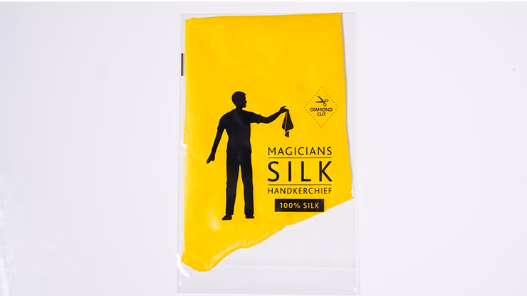 PRO SILK DIAMOND CUT YELLOW 18" by Murphy's Magic - magic trick