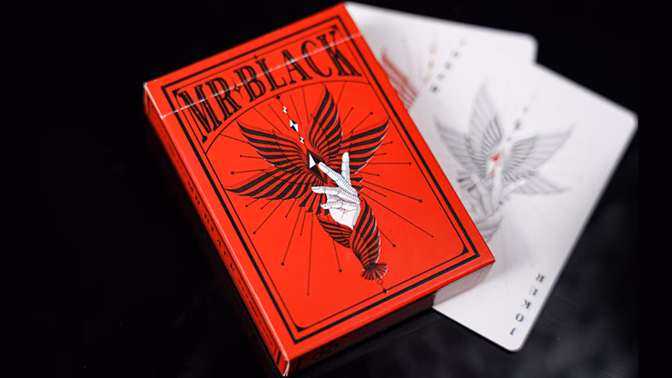 Mr. Black V1 (Red) Playing Cards - magic trick