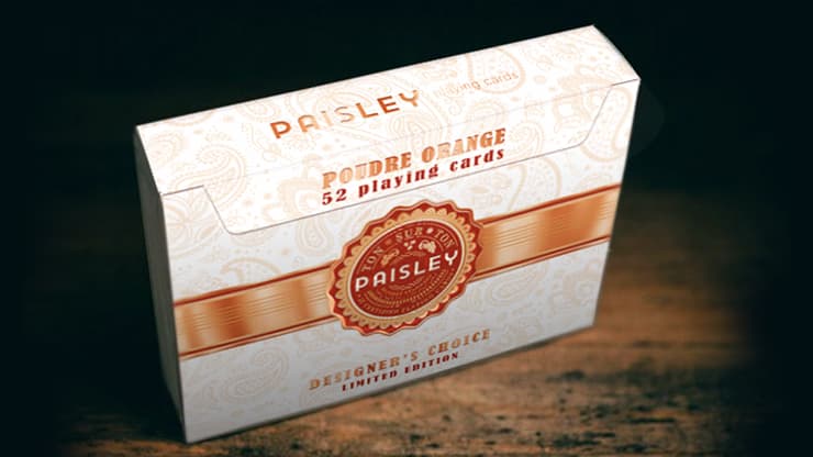 Paisley Ton sur Ton Poudre Orange Foil Designer's Choice - magic trick