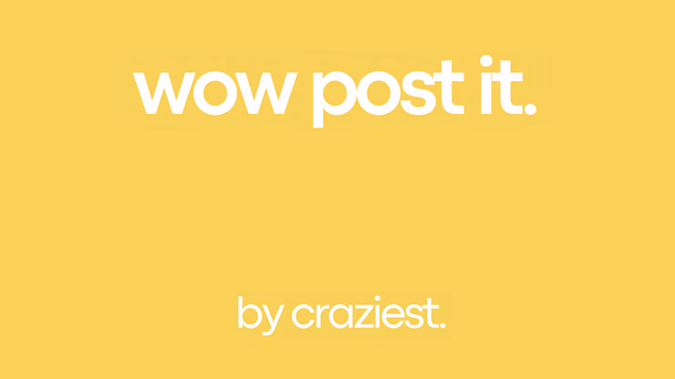 WOW Post-it by Craziest - magic trick