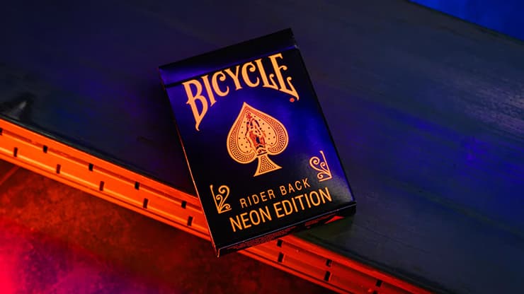 Bicycle Neon Solar-Orange Rider Back Playing Cards - magic trick