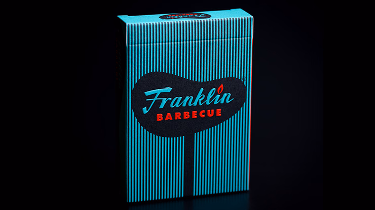 FRANKLIN BBQ RETRO BLACK PLAYING CARDS - magic trick