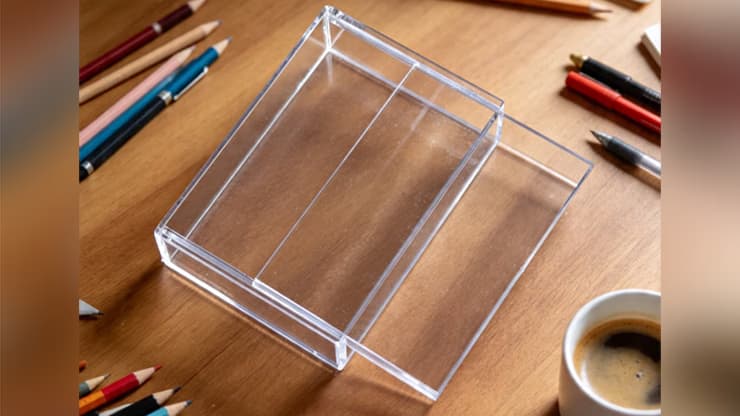 Plexiglass Card Case (1 Deck Case) by MS Magic - magic trick