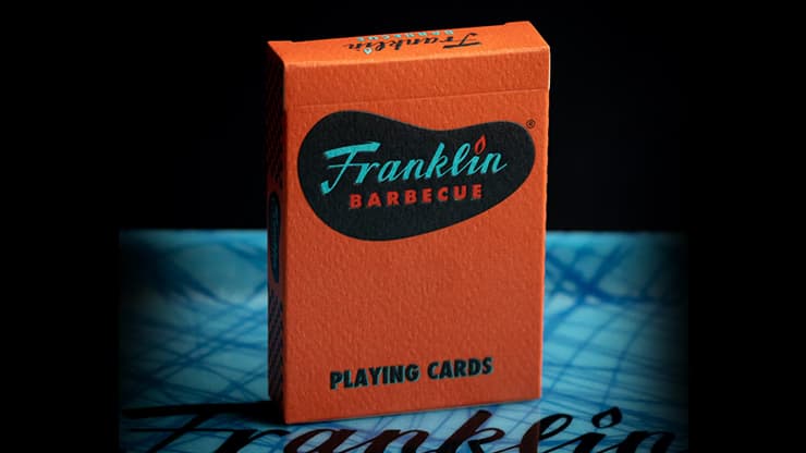 FRANKLIN BBQ CLASSIC ORANGE PLAYING CARDS - magic trick
