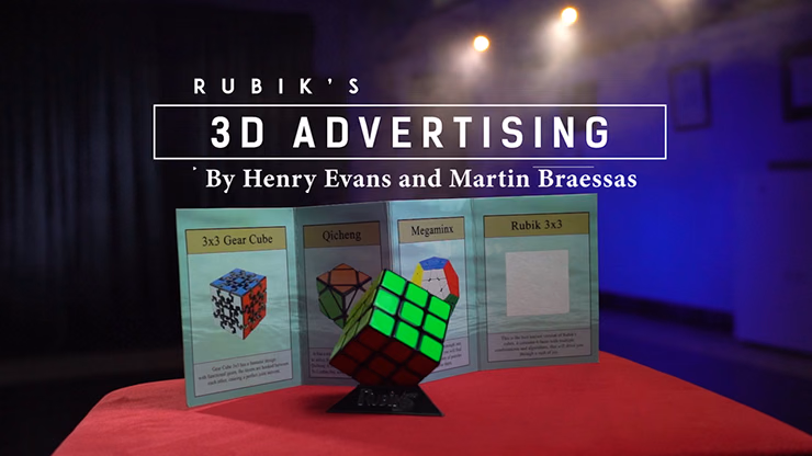 Rubik's Cube 3D Advertising (Gimmicks and Online Instructions) by Henry Evans and Martin Braessas - Trick magic trick