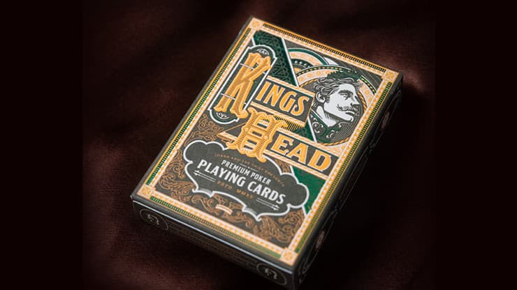 Kings Head (Green & Yellow) Playing Cards by Joker and the Thief - magic trick