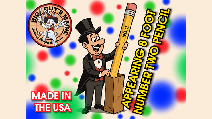 Appearing number two pencil- 8 Foot by Big Guys Magic - magic trick