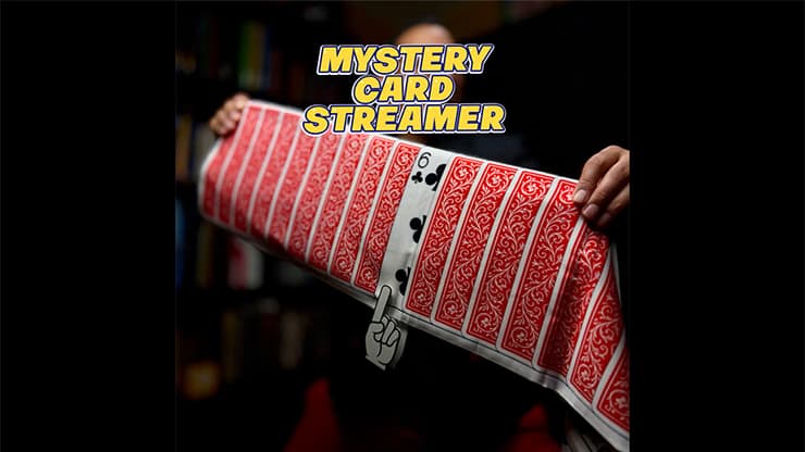 Mystery Card Streamer (Red 6 of Clubs) by PlayTime Magic DEFMA - magic trick