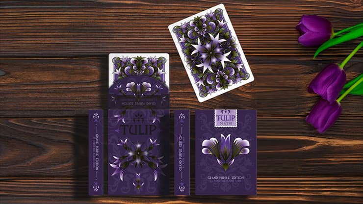 Grand Tulip Purple Playing Cards by Dutch Card House Company - magic trick