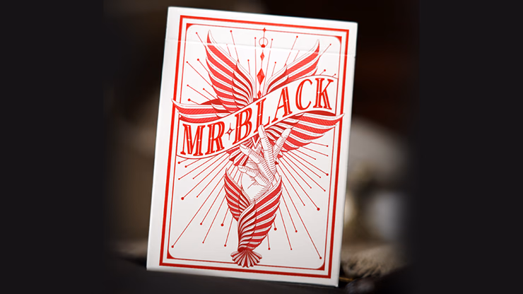 Mr. Black V2 (Red) Playing Cards - magic trick