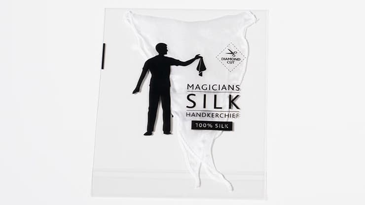PRO SILK DIAMOND CUT WHITE 6" by Murphy's Magic - magic trick