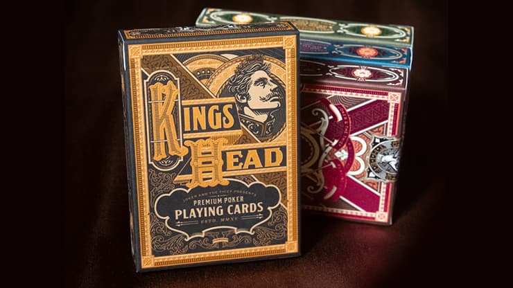 King's Head (Black and Gold Foil) Playing Cards by Joker and the Thief - magic trick