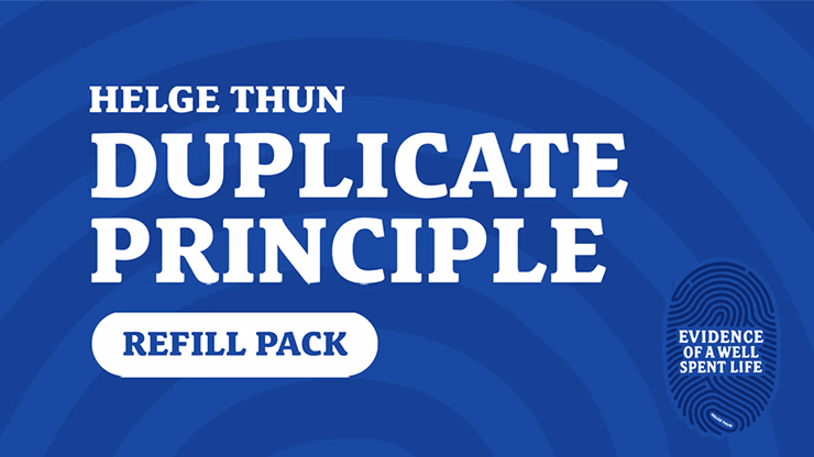 Evidence of a Well Spent Life - Duplicate Principle Cards by Helge Thun - magic trick