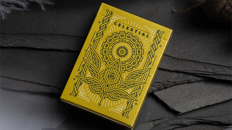 Celestial Valor Playing Cards by Giovanni Meroni(greenish yellow) - magic trick