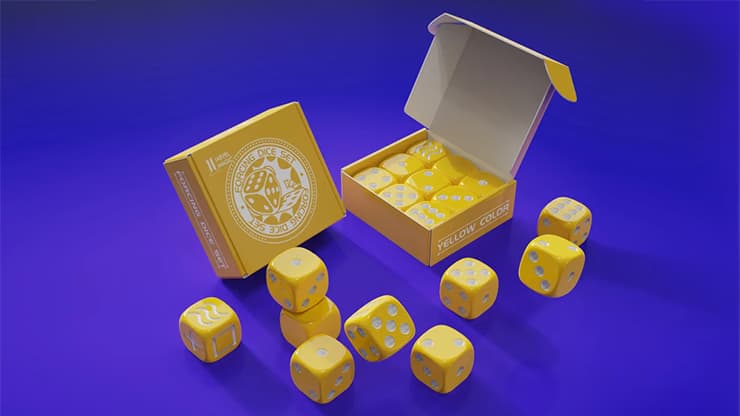 Forcing Dice Set by IARVEL Magic (Yellow) - magic trick