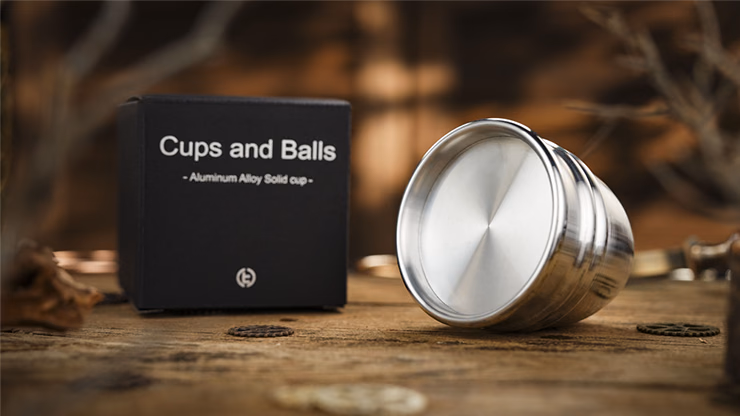 Aluminum Alloy Cups and Balls Matching Solid Cup by TCC Magic - magic trick