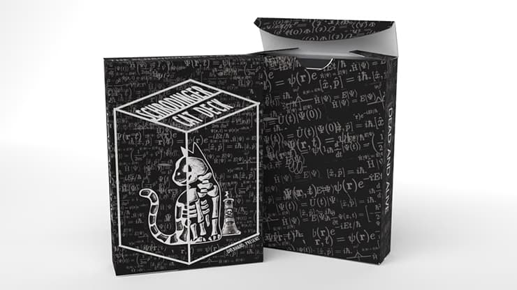 Schrodinger's Cat: Quantum Gilded Dead Black Playing Cards - magic trick