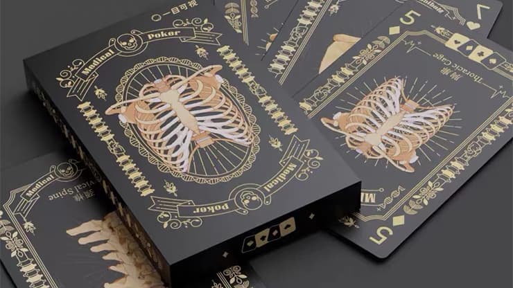 Medical Poker (Black) Playing Cards - magic trick