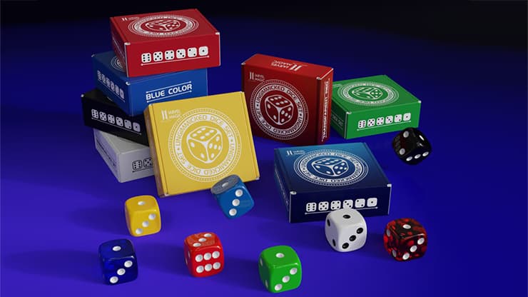 Regular Dice Set (9 Normal Dice) by IARVEL Magic (Yellow) - magic trick