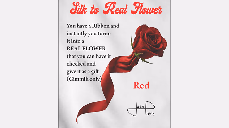 Silk to Real Flower (Red) by Juan Pablo - magic trick