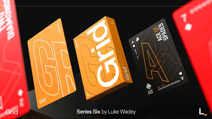 Grid Series Six- Typographic Playing Cards - magic trick