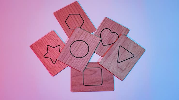 ISYC RFID Wooden Symbol Slates(6 cards) by T-Tech - magic trick
