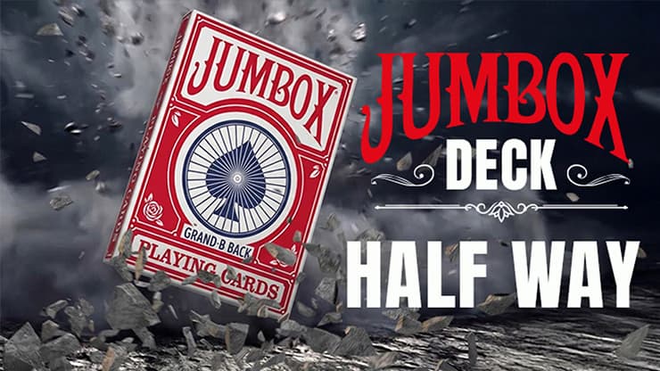 Jumbox Half Way Deck (Red) by Magic Dream - magic trick