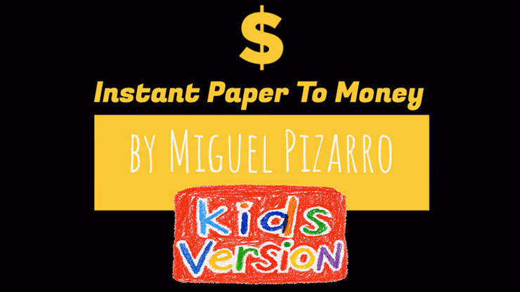 Instant Paper to Money Kid Version (British Pound) by Miguel Pizarro and Crazy Jokers - magic trick