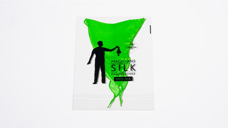 PRO SILK DIAMOND CUT GREEN 12" by Murphy's Magic - magic trick