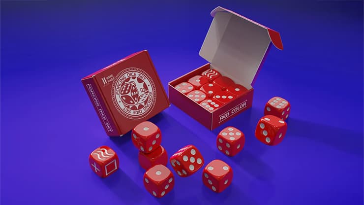 Forcing Dice Set by IARVEL Magic (Red) - magic trick
