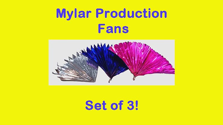 Mylar Production Fans (Set of 3) - magic trick