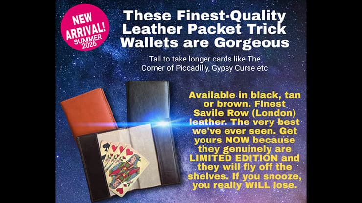 Leather Packet Wallet (Tan) by Paul Gordon - magic trick