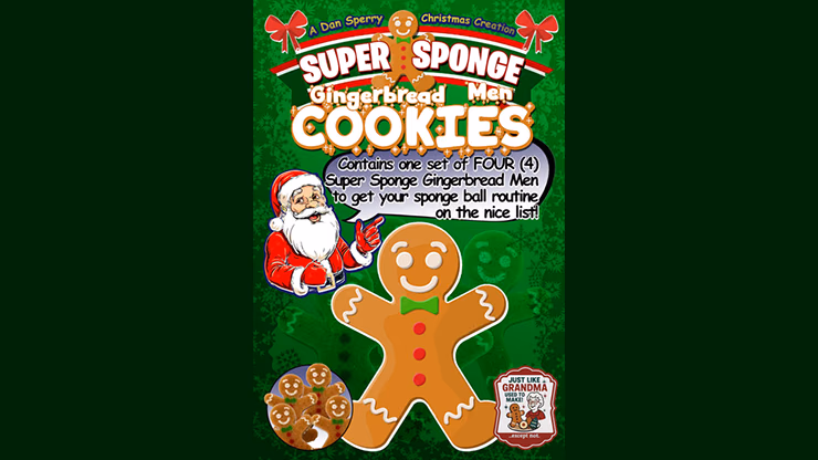 Super Sponge Gingerbread Men Cookies (4) - magic trick