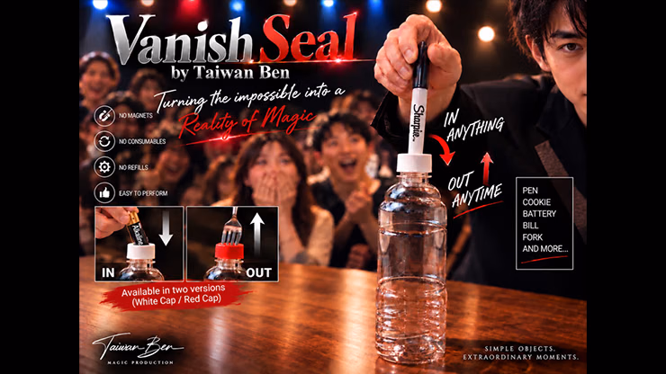 Vanish Seal (White Cap) by Taiwan Ben magic trick