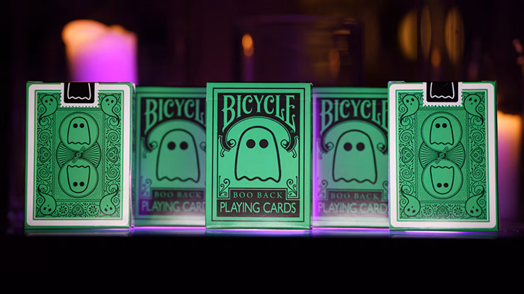 Bicycle Boo Back Playing Cards (Green) magic trick