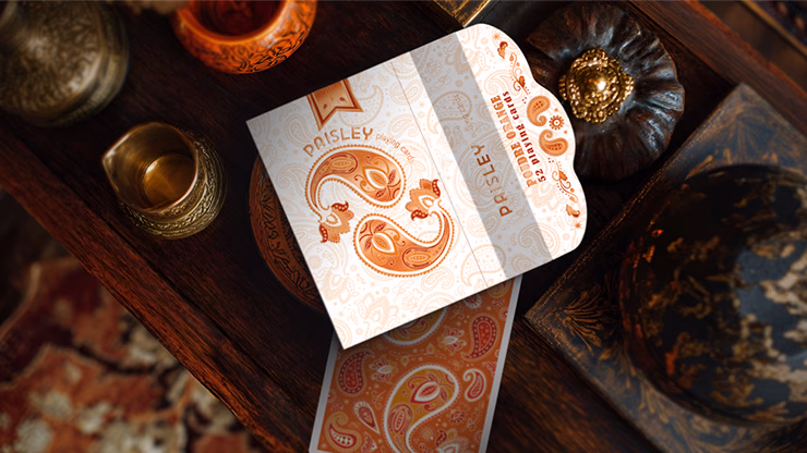 Paisley Ton sur Ton Poudre Orange Foil Designer's Choice - magic trick