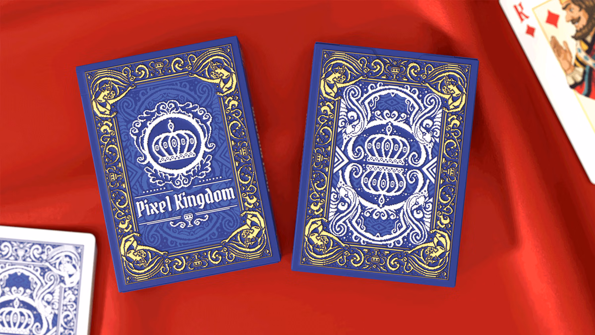 Pixel Kingdom (Sapphire Blue Edition) Playing Cards magic trick
