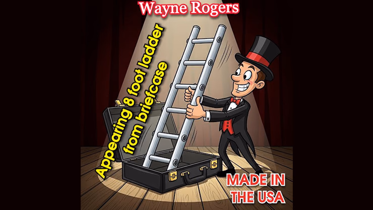 Wayne Rogers Appearing 8 Foot Ladder from Briefcase by Big Guys Magic - magic trick