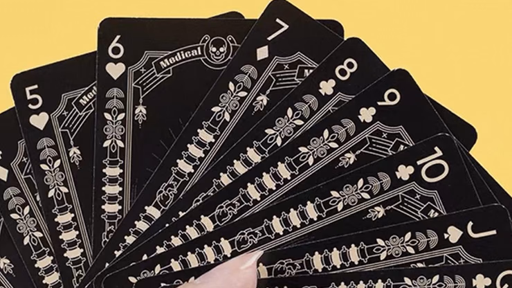 Medical Poker (Black) Playing Cards - magic trick