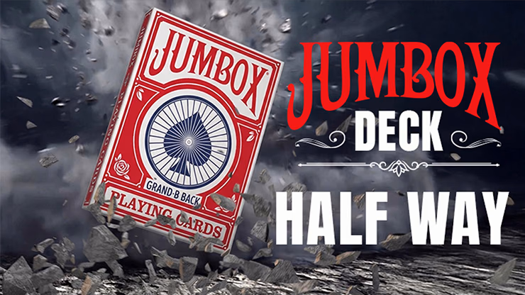 Jumbox Half Way Deck (Red) by Magic Dream - magic trick
