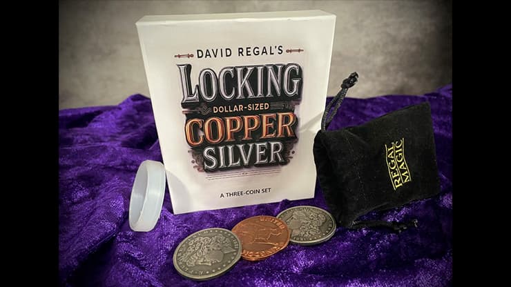 David Regal's Locking DOLLAR-SIZED Copper Silver - magic trick